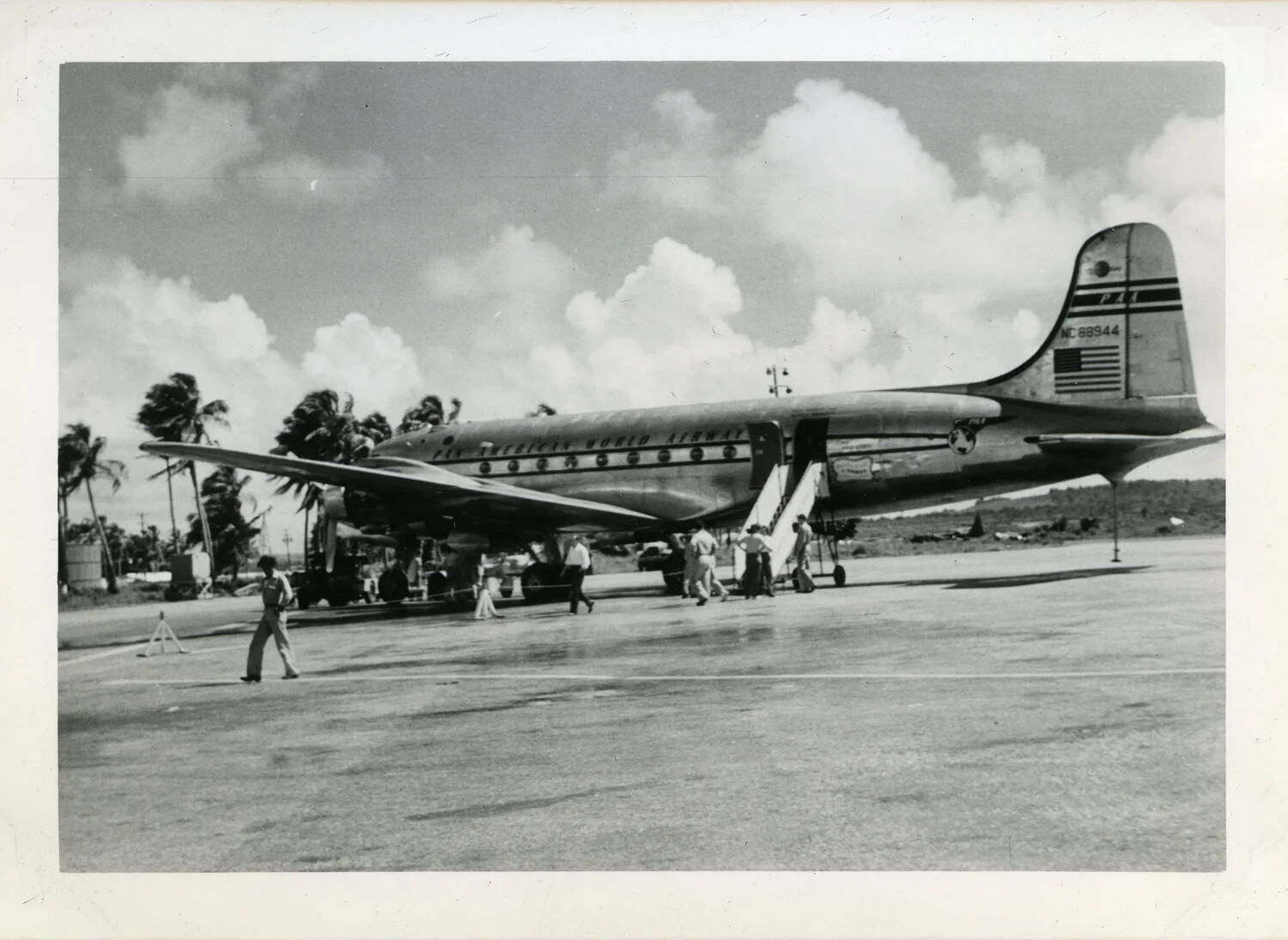 Pan American World Airways DC-4/C-54 Clipper on the Ramp, Agana, Guam