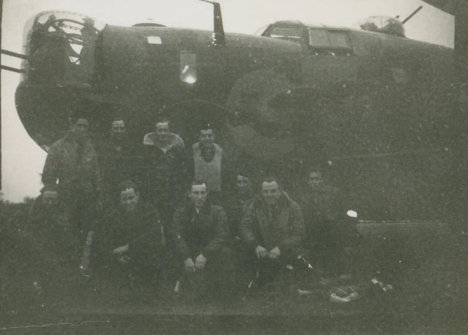 B-24 Liberator Bomber Crew Group Portrait, 579th Bomb Squadron, WWII