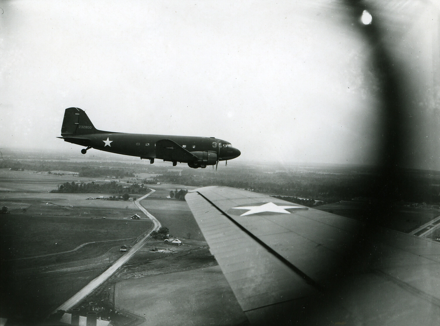 C-47/C-53 Skytrain Troop Transport in Formation Flight, WWII European Theater