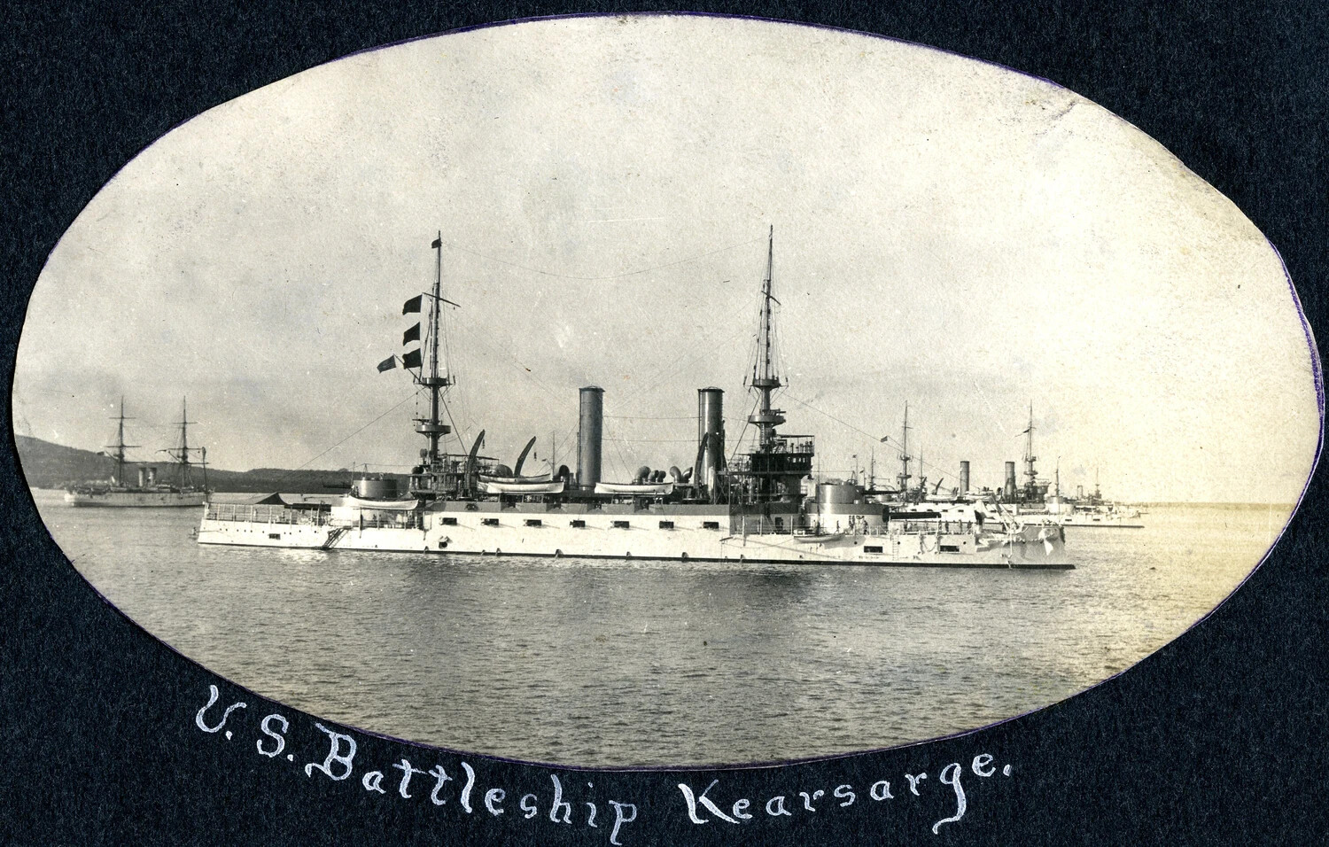USS Kearsarge (BB-5) at Anchor