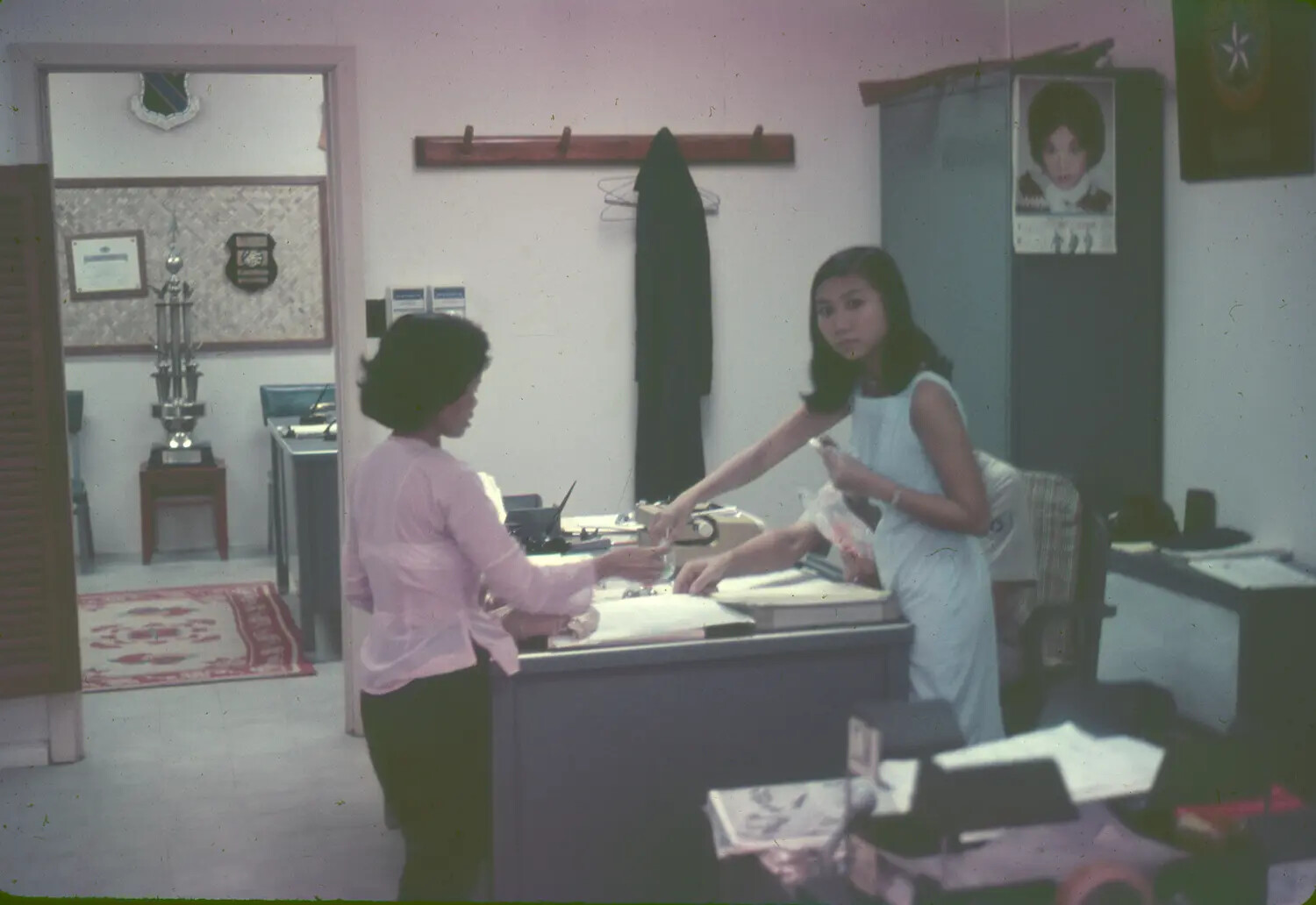 Vietnamese Office Staff at 3rd Tactical Fighter Wing Administrative Office, 1965