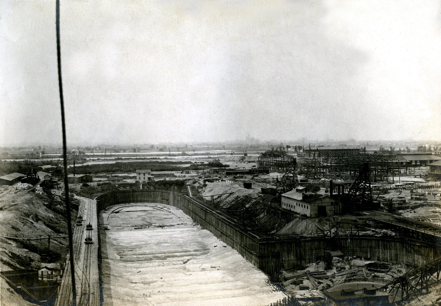 The New Dry Dock Under Construction, League Island Navy Yard, Philadelphia (Full Print, Uncropped)