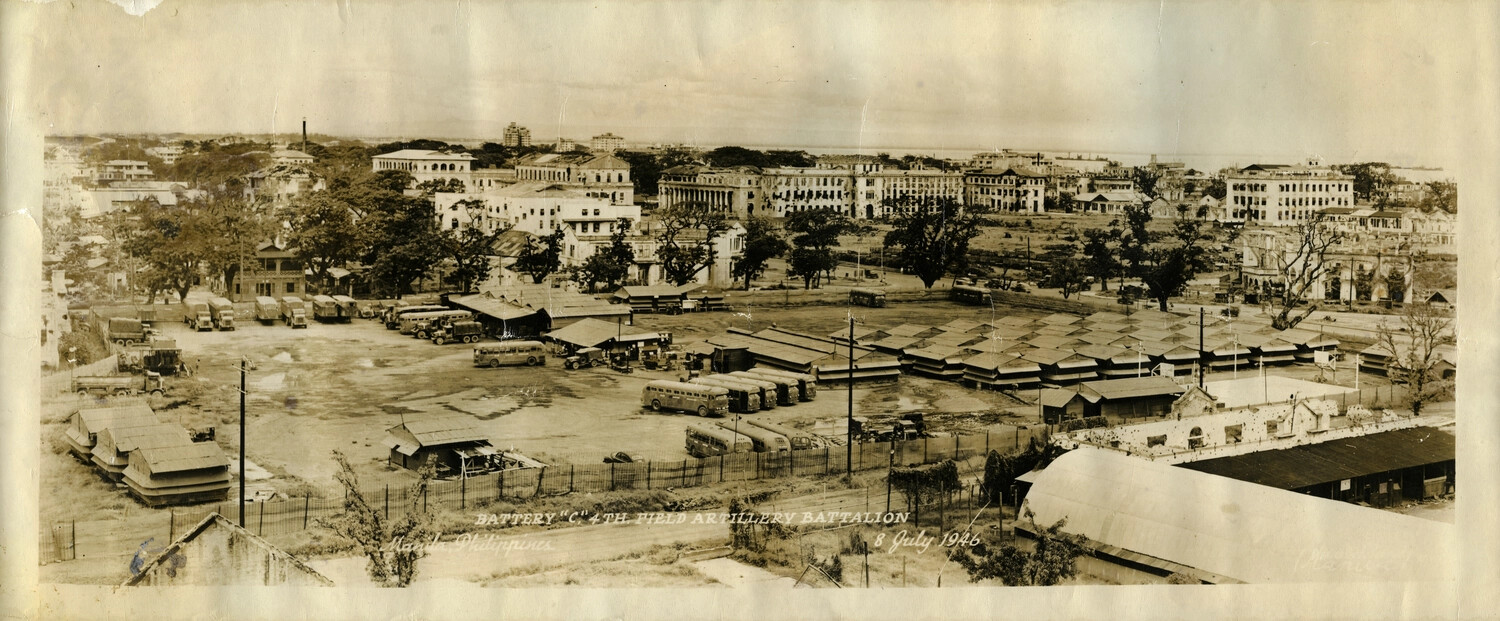 Battery 'C,' 4th Field Artillery Battalion Encampment, Manila, Philippines, 8 July 1946 (Alternate View)