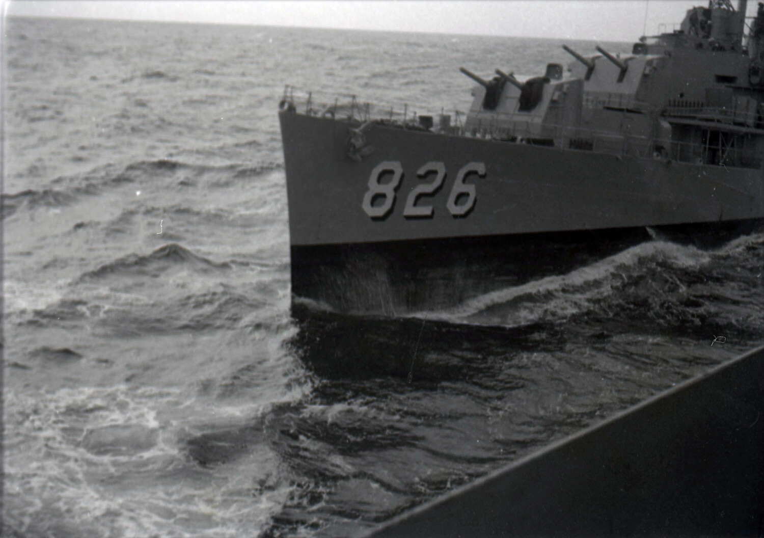 USS Agerholm (DD-826) Underway in Heavy Seas, 1953