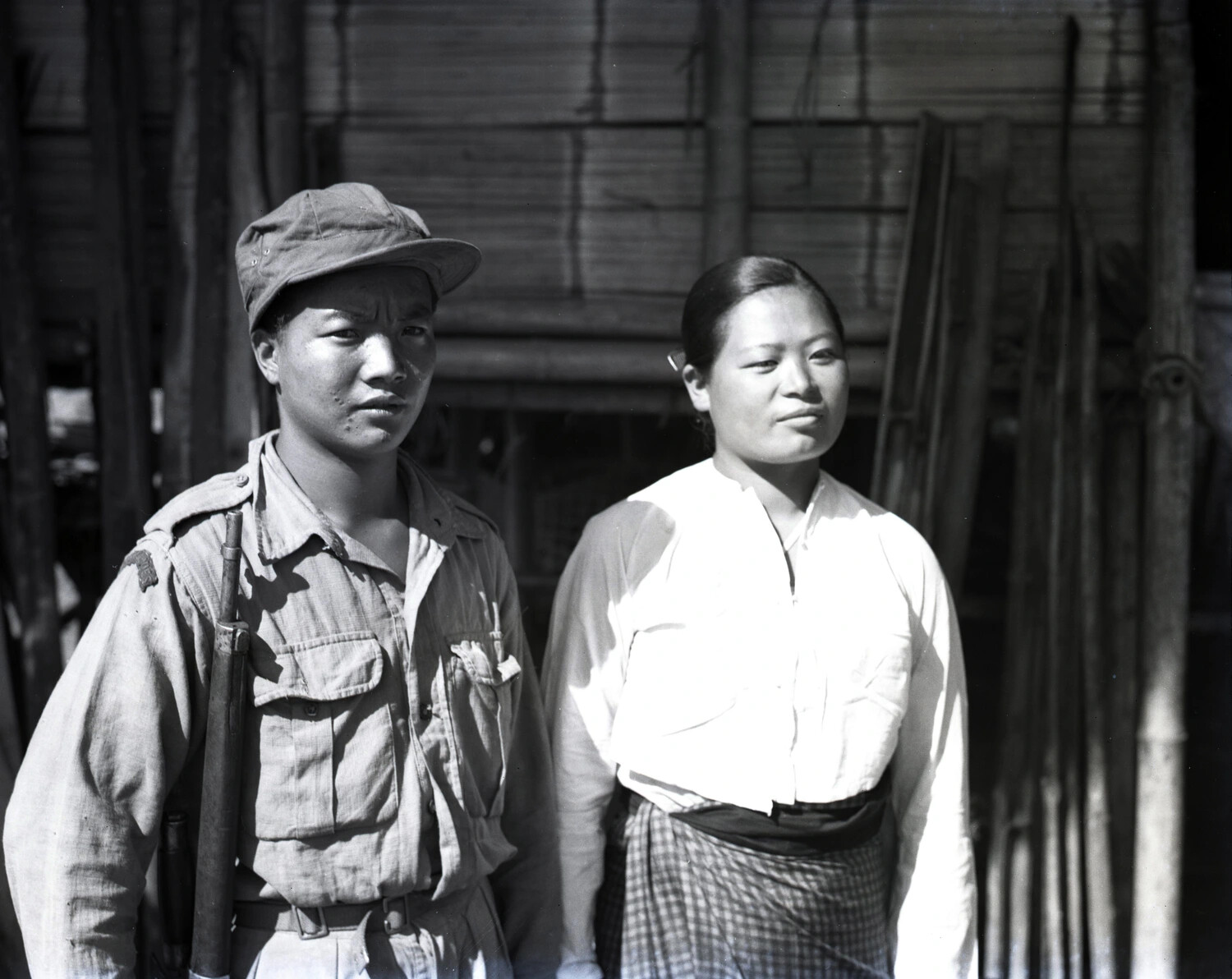 Local Militiaman and Woman, China-Burma Theater