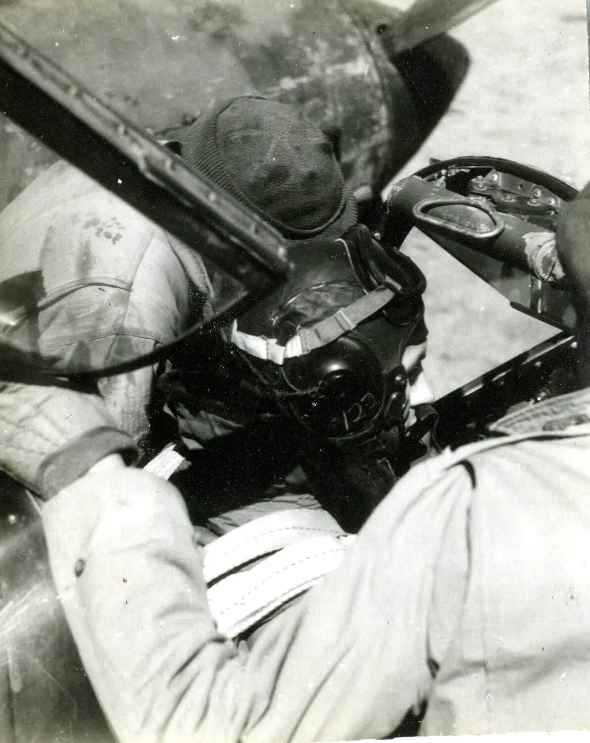 Bomber Gunner at His Station, China-Burma-India Theater