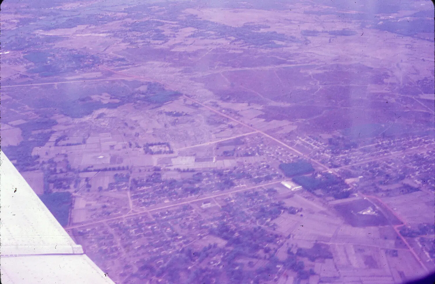 Aerial View of South Vietnamese Countryside from Aircraft, 1965