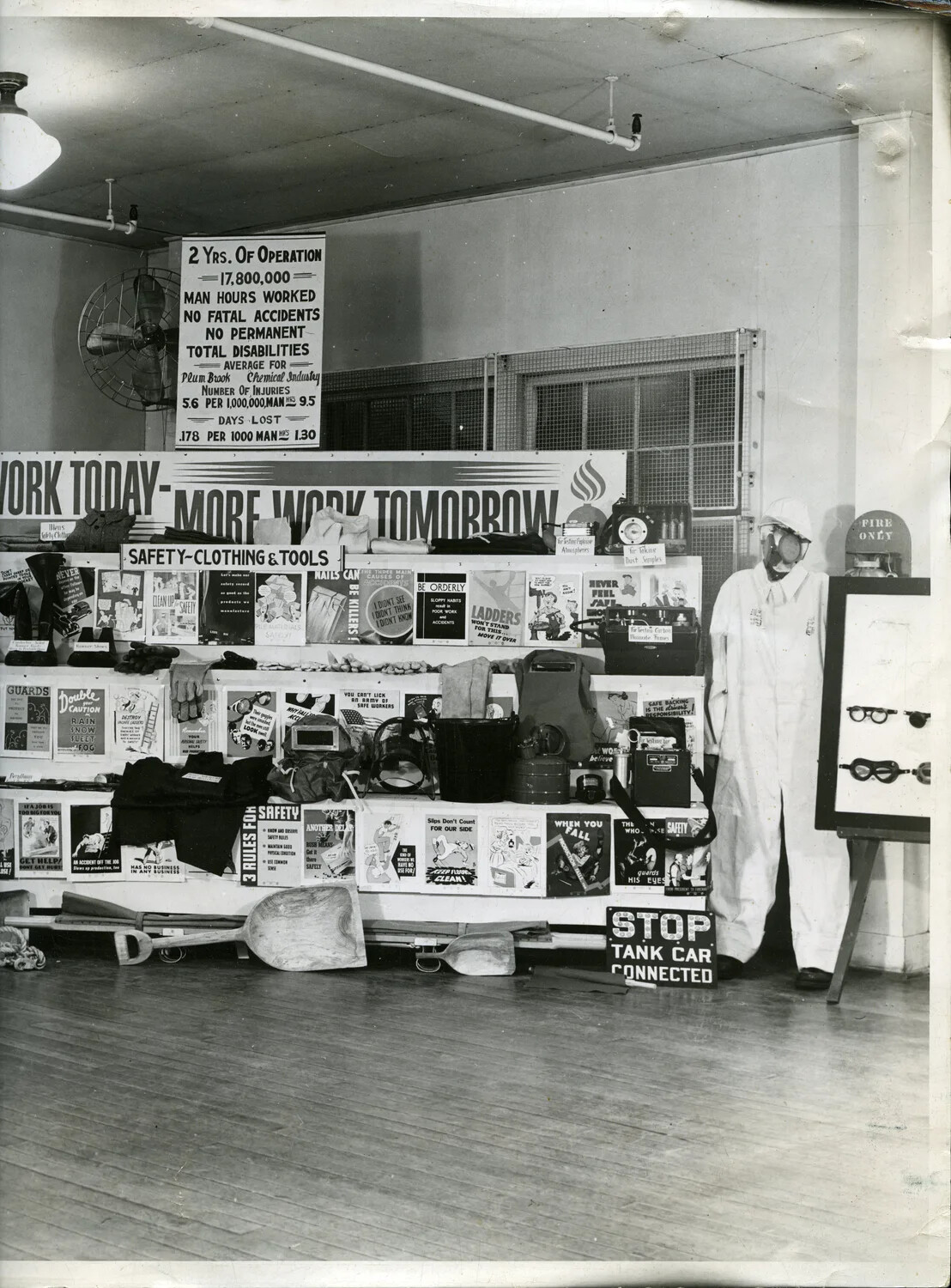 Safety Exhibit Display (Right Section, Detail View), Plum Brook Ordnance Works, Sandusky, Ohio — World War II Era