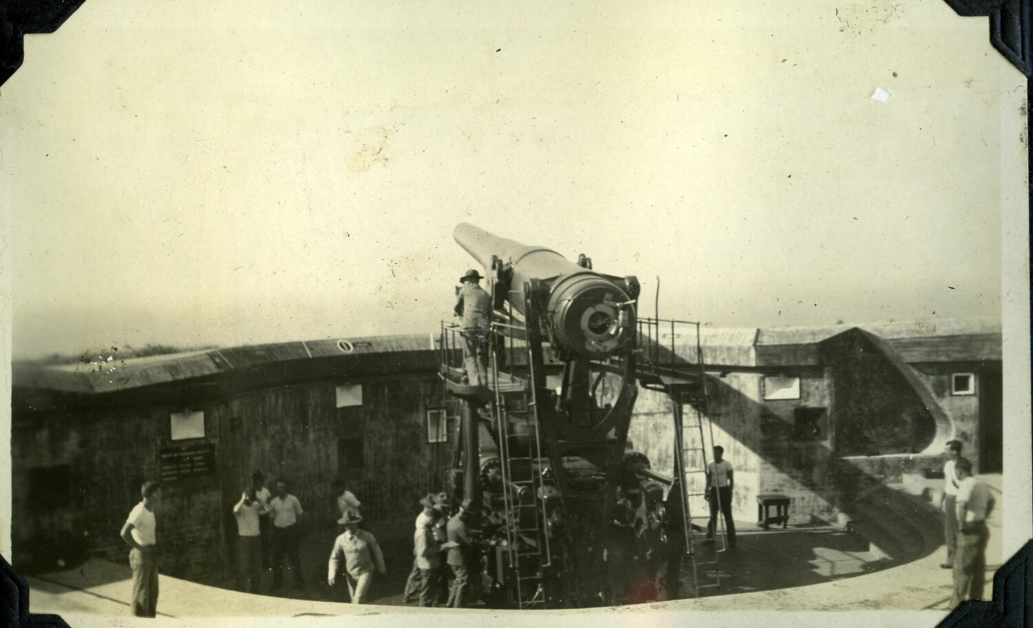 Coast Artillery Disappearing Gun Battery with Crew, Manila Bay Harbor Defenses