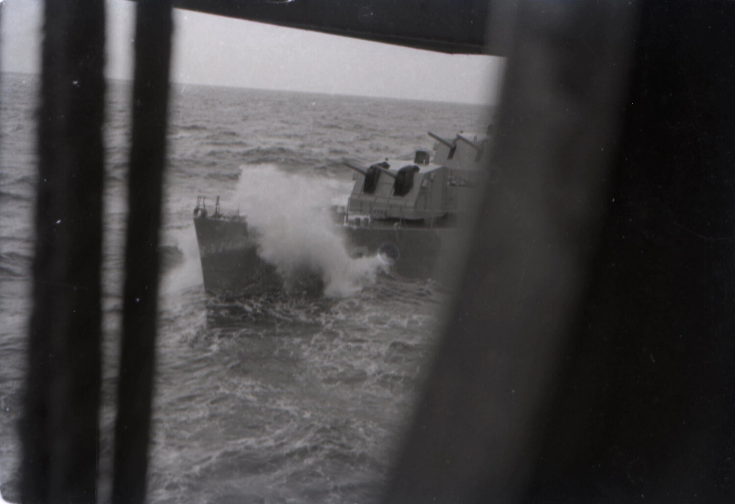 USS Agerholm (DD-826) Plunging Through Heavy Seas, 1953