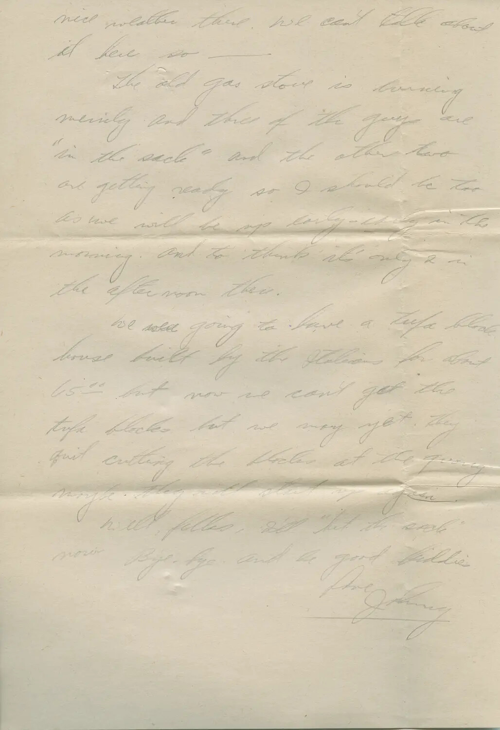 Handwritten Letter Home from Servicemen in Italy, 1944 — Margaroli Collection