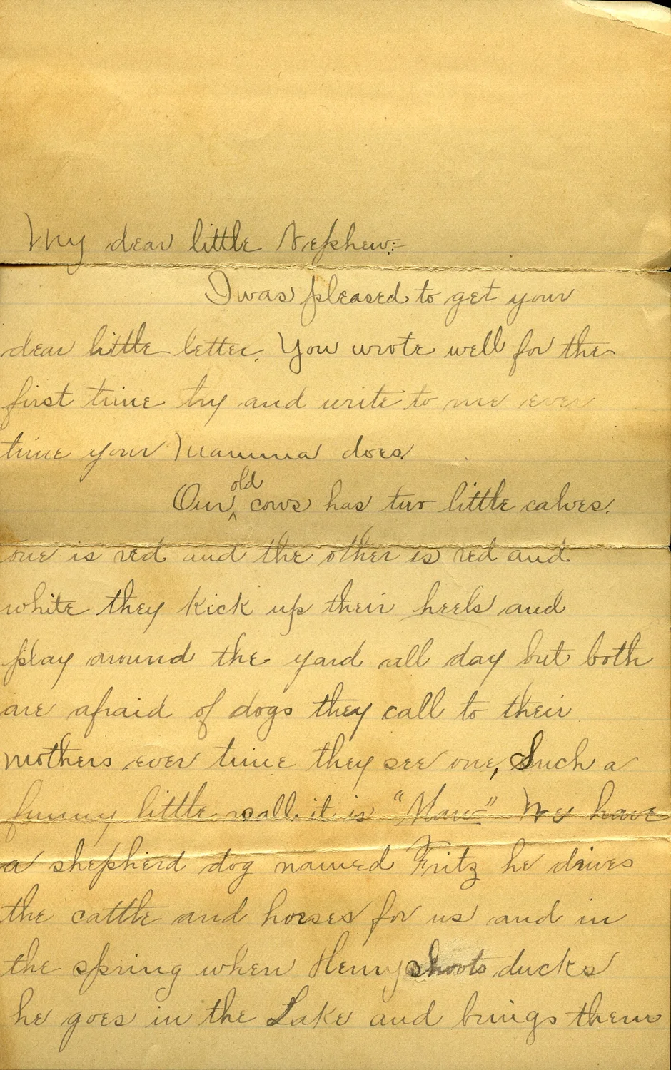 LETTER FROM UNCLE HENRY AUNT ANNA