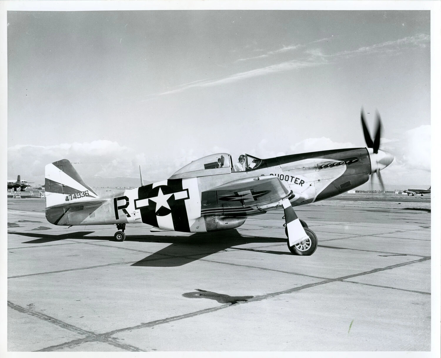 North American P-51D Mustang "[...]Shooter" on Airfield Ramp, Tail Number 474936