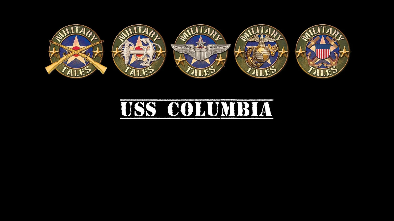 Digital Title Plate: 'USS Columbia' — Album Section Divider (Modern Digitization Graphic)