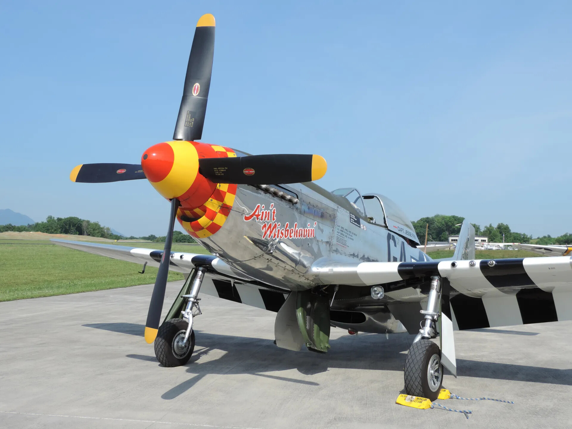 North American P-51 Mustang "Ain't Misbehavin'" - Front Three-Quarter Static Display