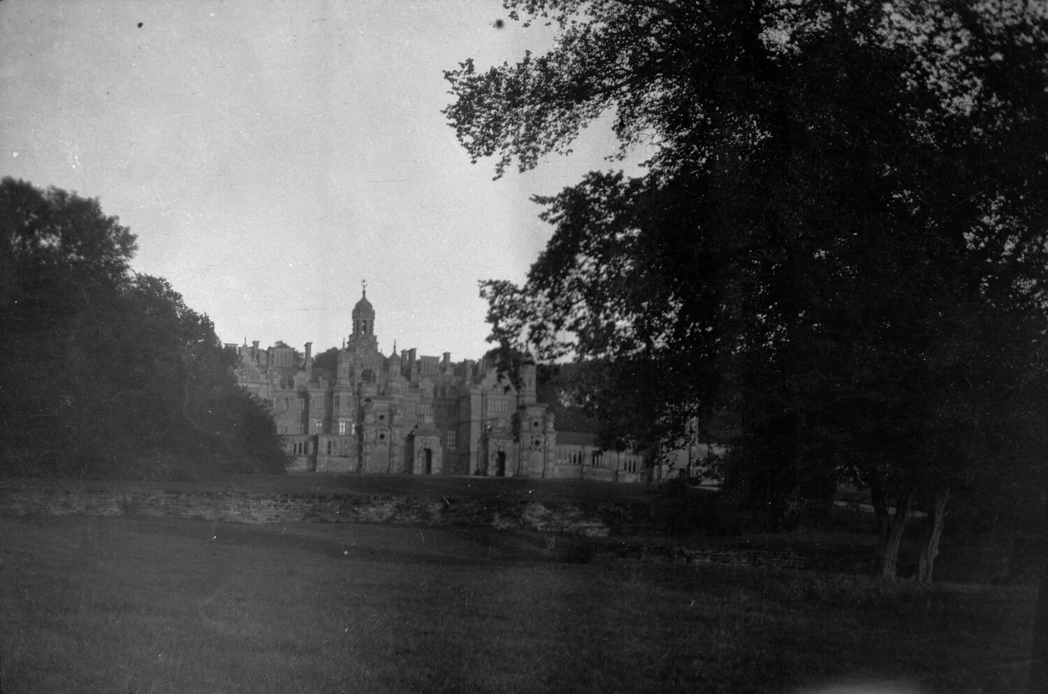 Harlaxton Manor, Grantham, Lincolnshire, England - Distant View from Parkland