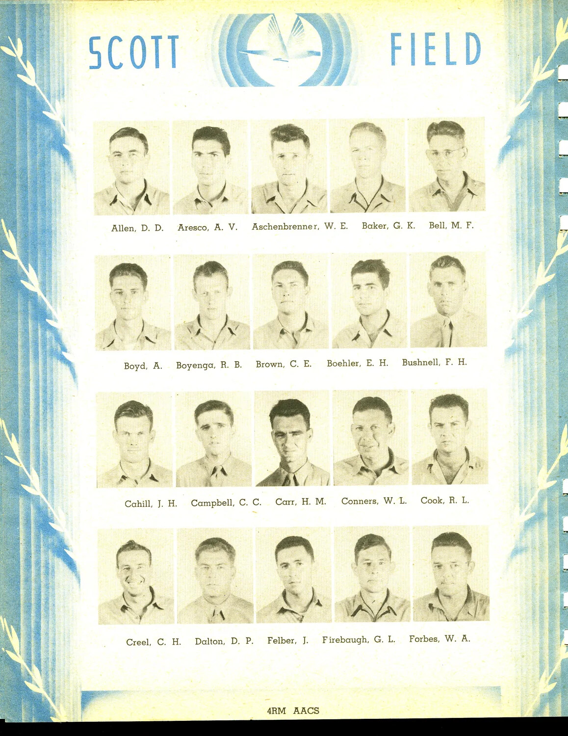 Scott Field AACS Training Class Roster: Surnames Allen through Forbes