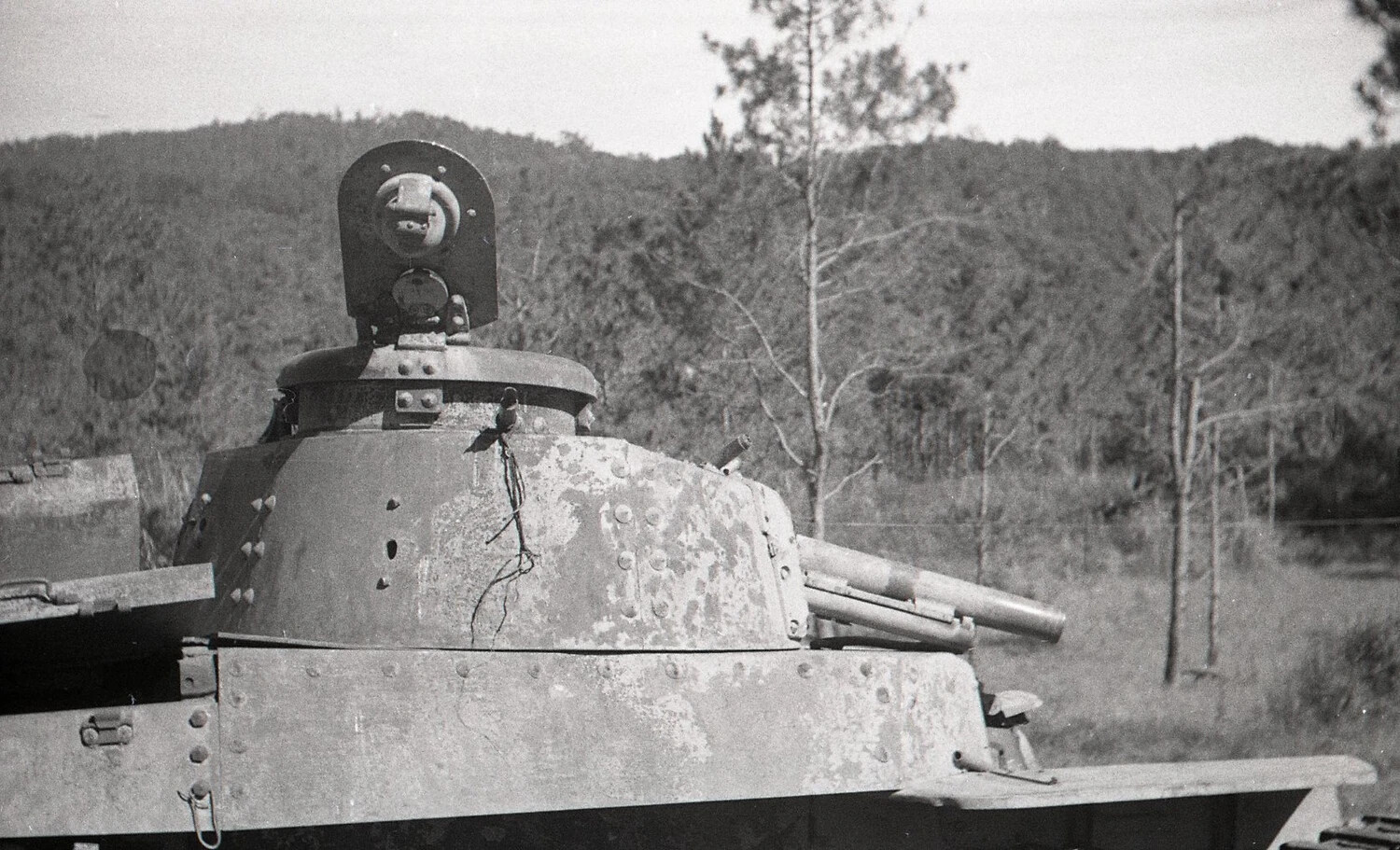 Japanese Type 97 Chi-Ha Medium Tank, Turret Detail, Luzon, Philippines, WWII