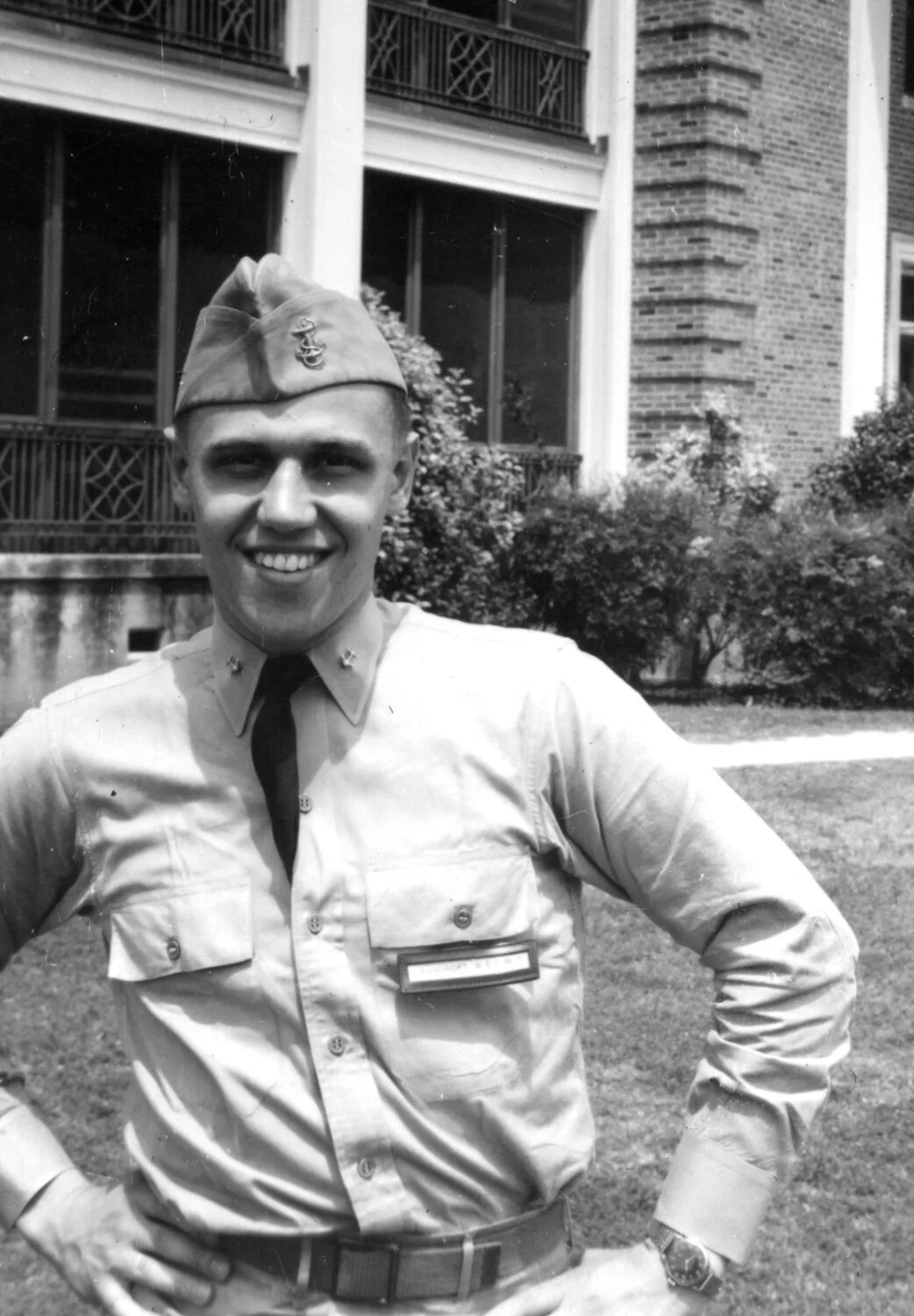 Portrait of a U.S. Navy Sailor in Summer Khaki Uniform, Korean War Era (Bancroft/Navy 5052 Collection)