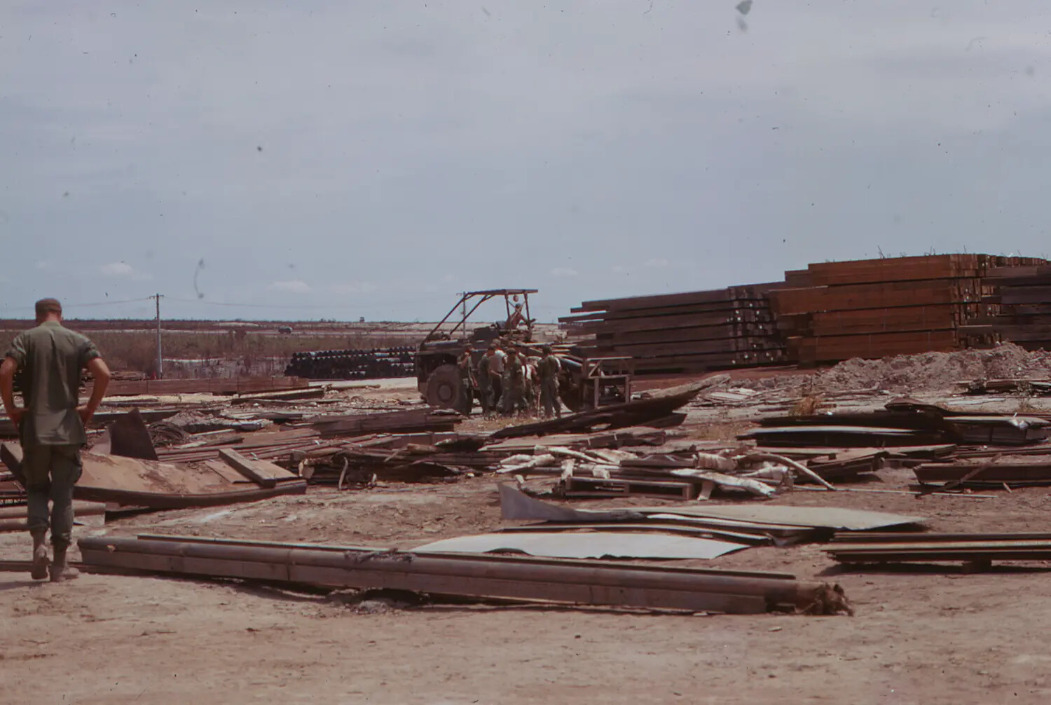 U.S. Military Construction Supply Yard, Vietnam, 1968 Tet Offensive Era