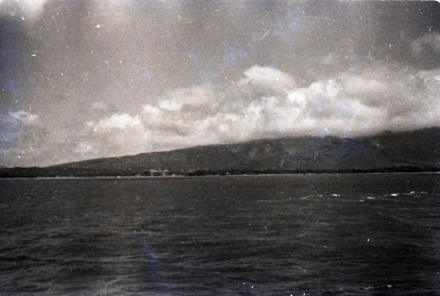 View of Hawaiian Coastline from Shipboard, USS Yorktown Collection