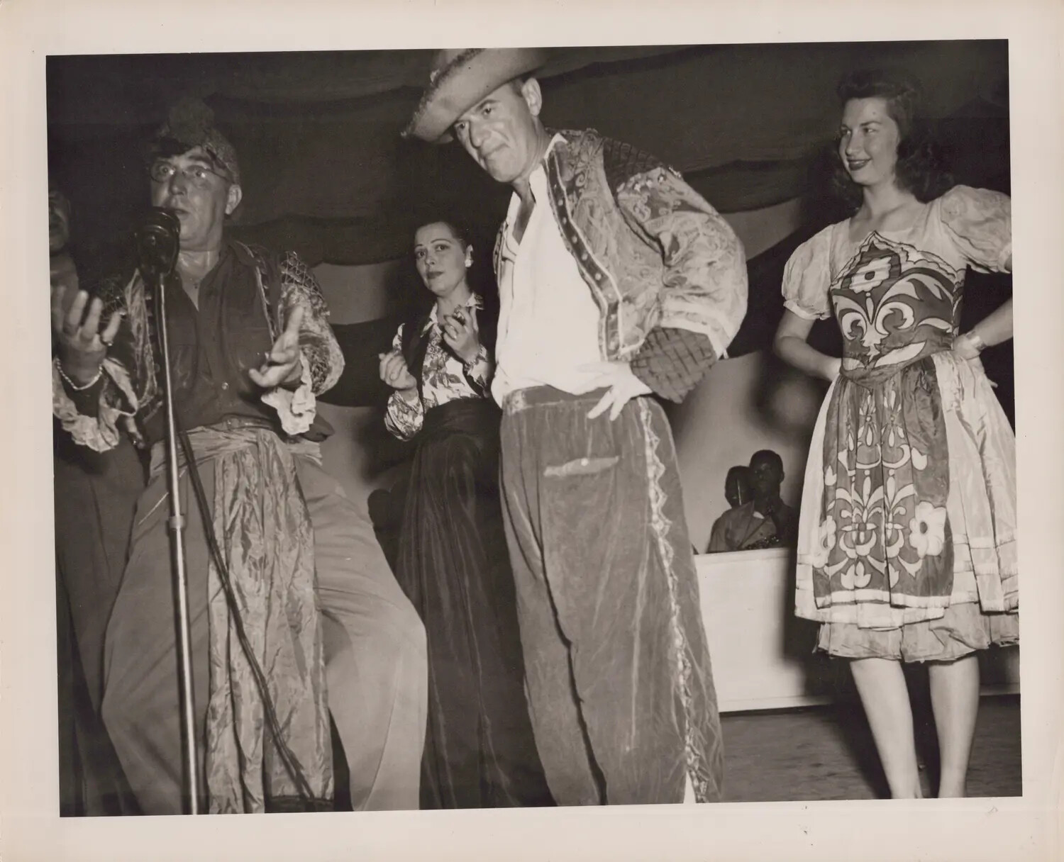 Costumed Stage Performance at a Wartime Military Entertainment Event, c. 1944-1945