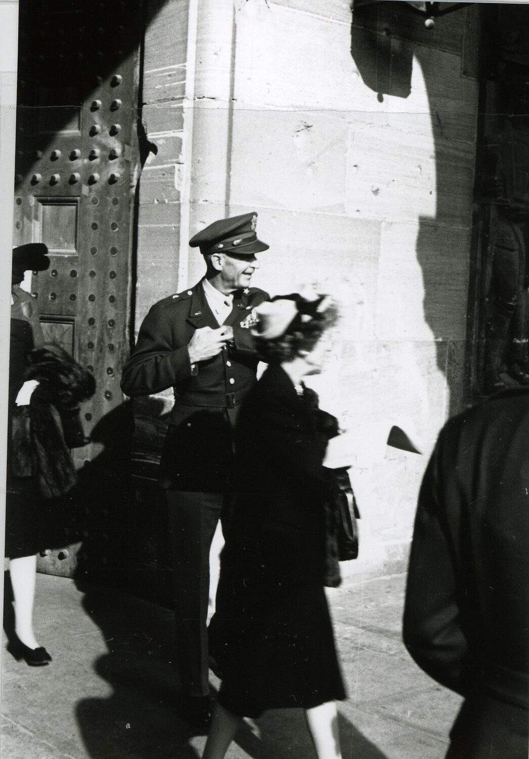 U.S. Army Officer Outside Courthouse Building, Nuremberg Trial Era