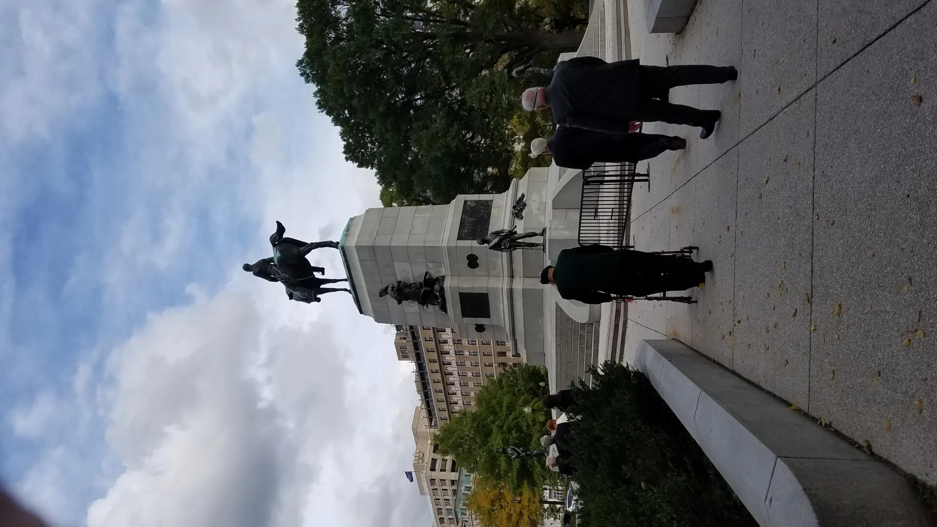 Equestrian Statue and Plaza, Washington D.C. — Cell Phone Photo, October 23, 2017 (Gary 'Mike' Rose MOH Trip)