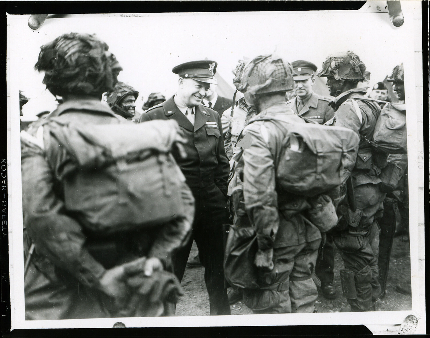 General Eisenhower Among Paratroopers of the 101st Airborne Division, England, June 5, 1944