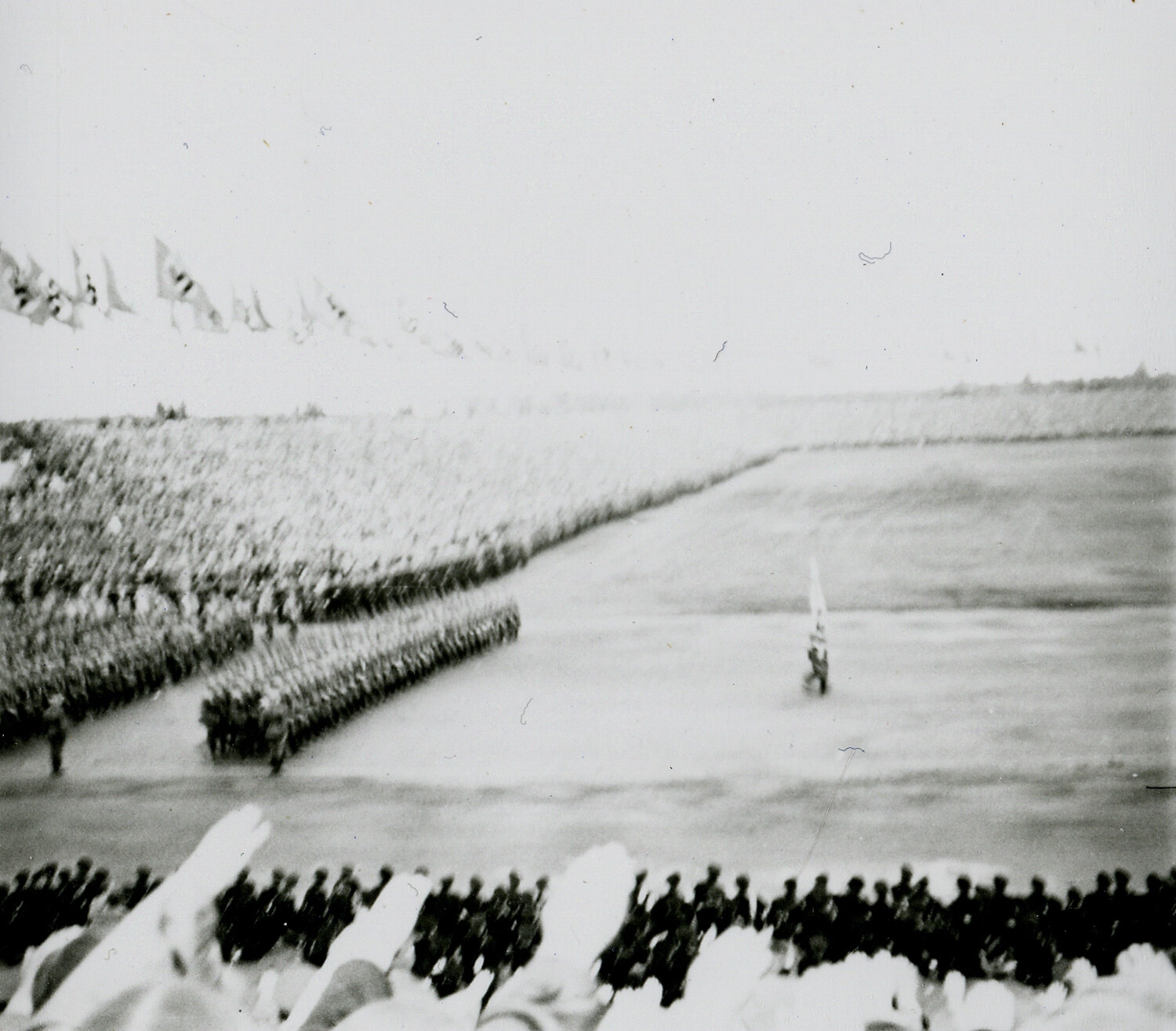 Mass Formation March at Nuremberg Party Rally Grounds, Nazi Germany, 1930s