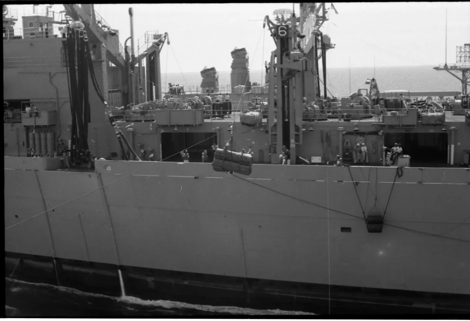 Underway Replenishment Alongside a U.S. Navy Support Ship, Vietnam War Era (USS Ticonderoga Collection)