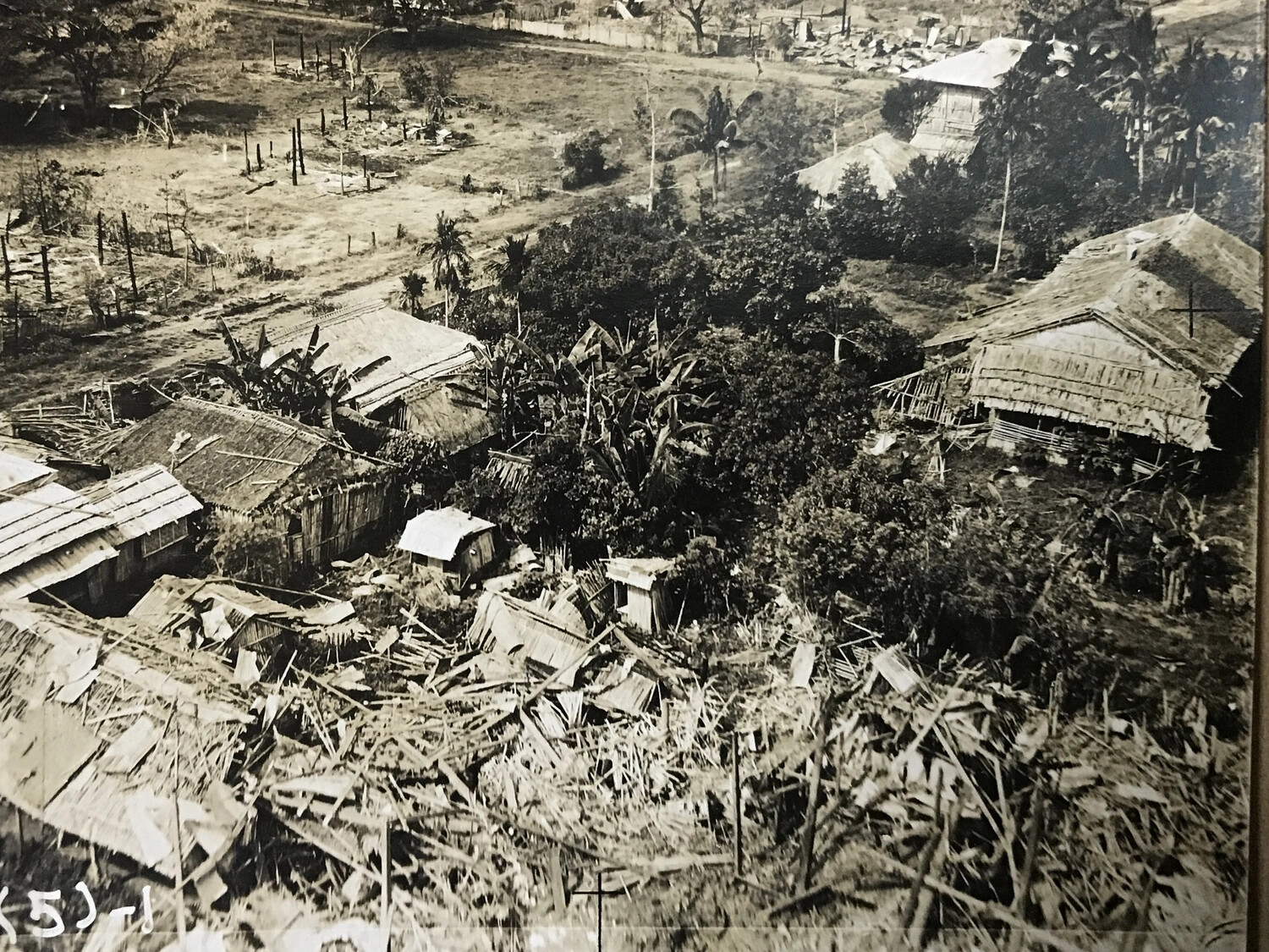 Bomb Damage Assessment Photograph of Jones Town, Isabela, Luzon, Philippines, 389th Bomb Squadron, 312th Bomb Group