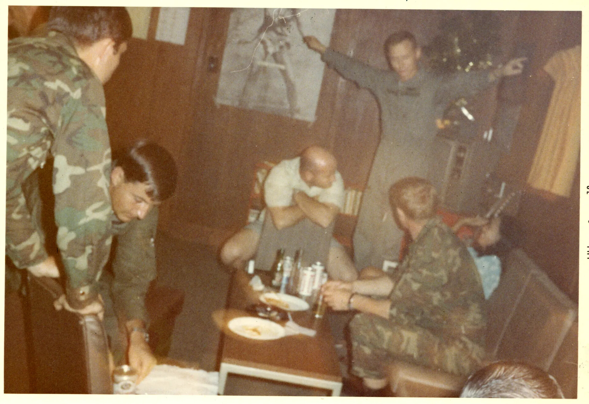Informal Gathering of Servicemen in Barracks Room, Nakhon Phanom RTAFB, Vietnam War Era