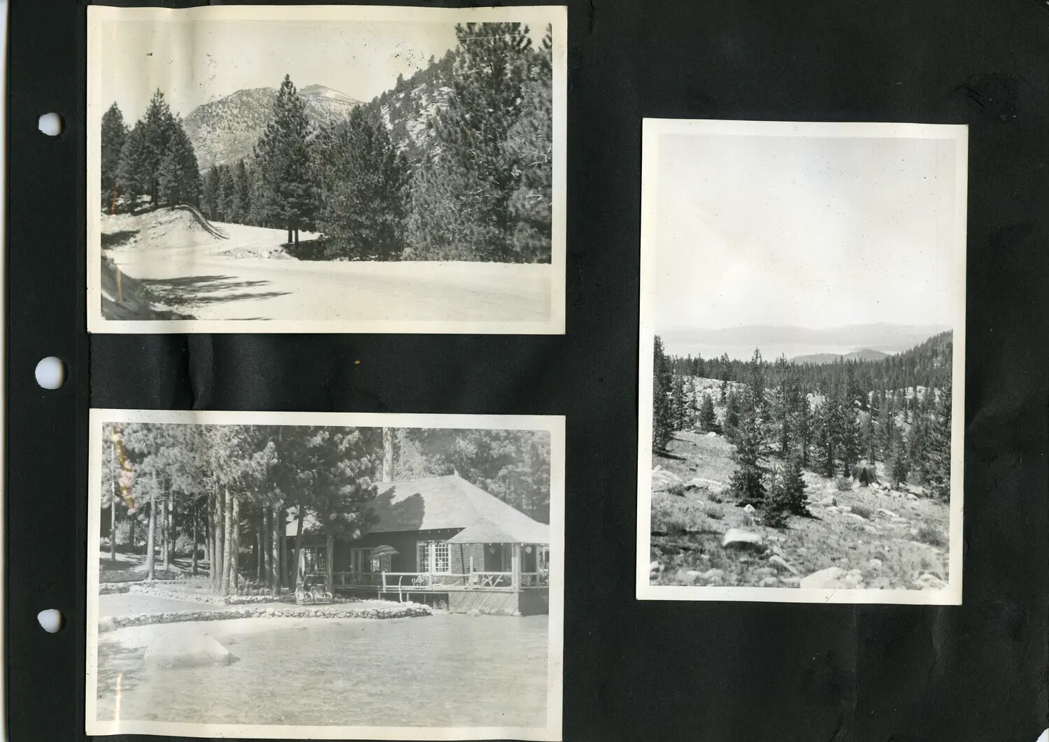 Album Page - Sierra Nevada/Lake Tahoe Scenic Photographs, USS Maryland Personal Photo Album, 1930s