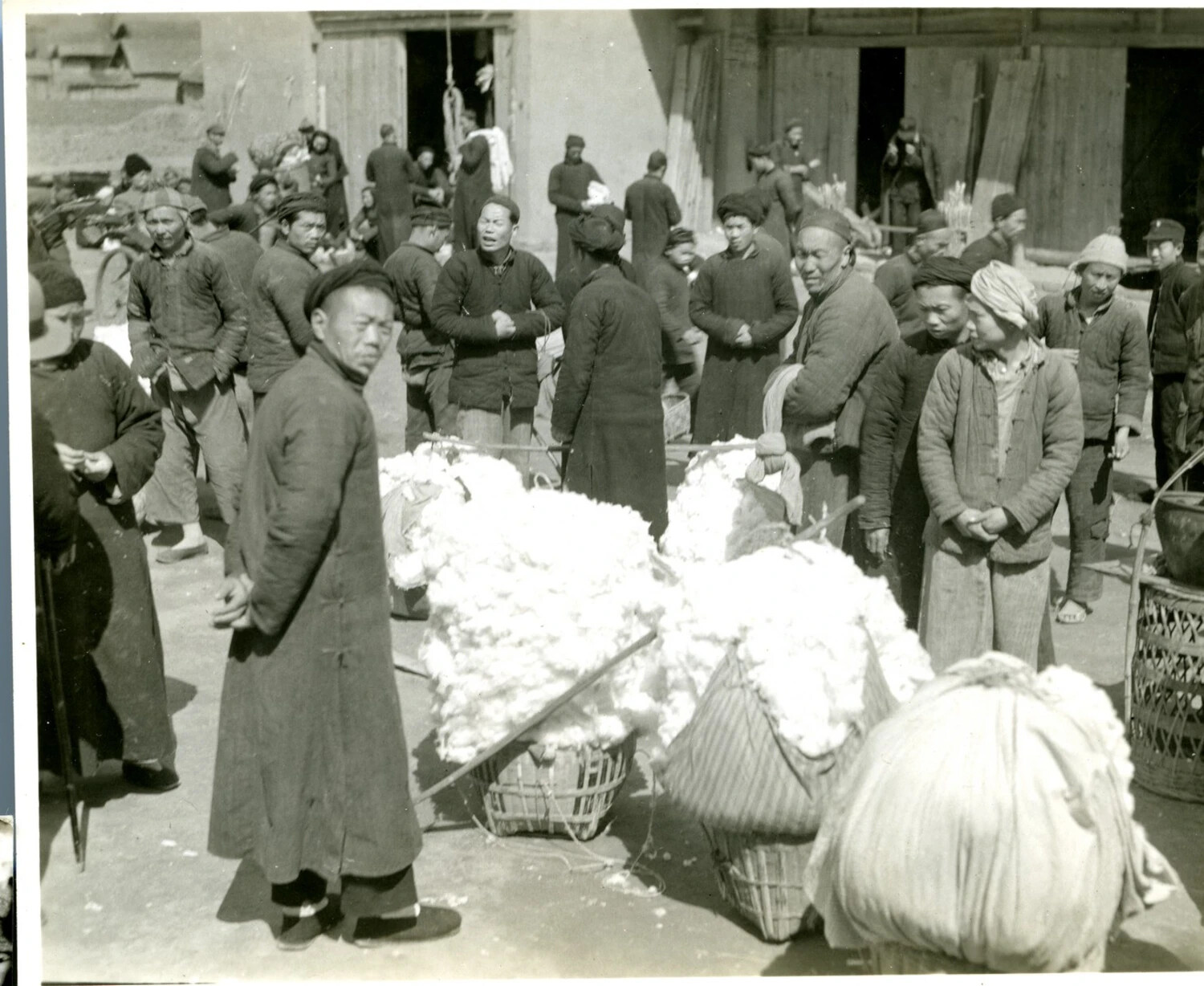 Raw Cotton Market Scene, Burma/CBI Theater Collection