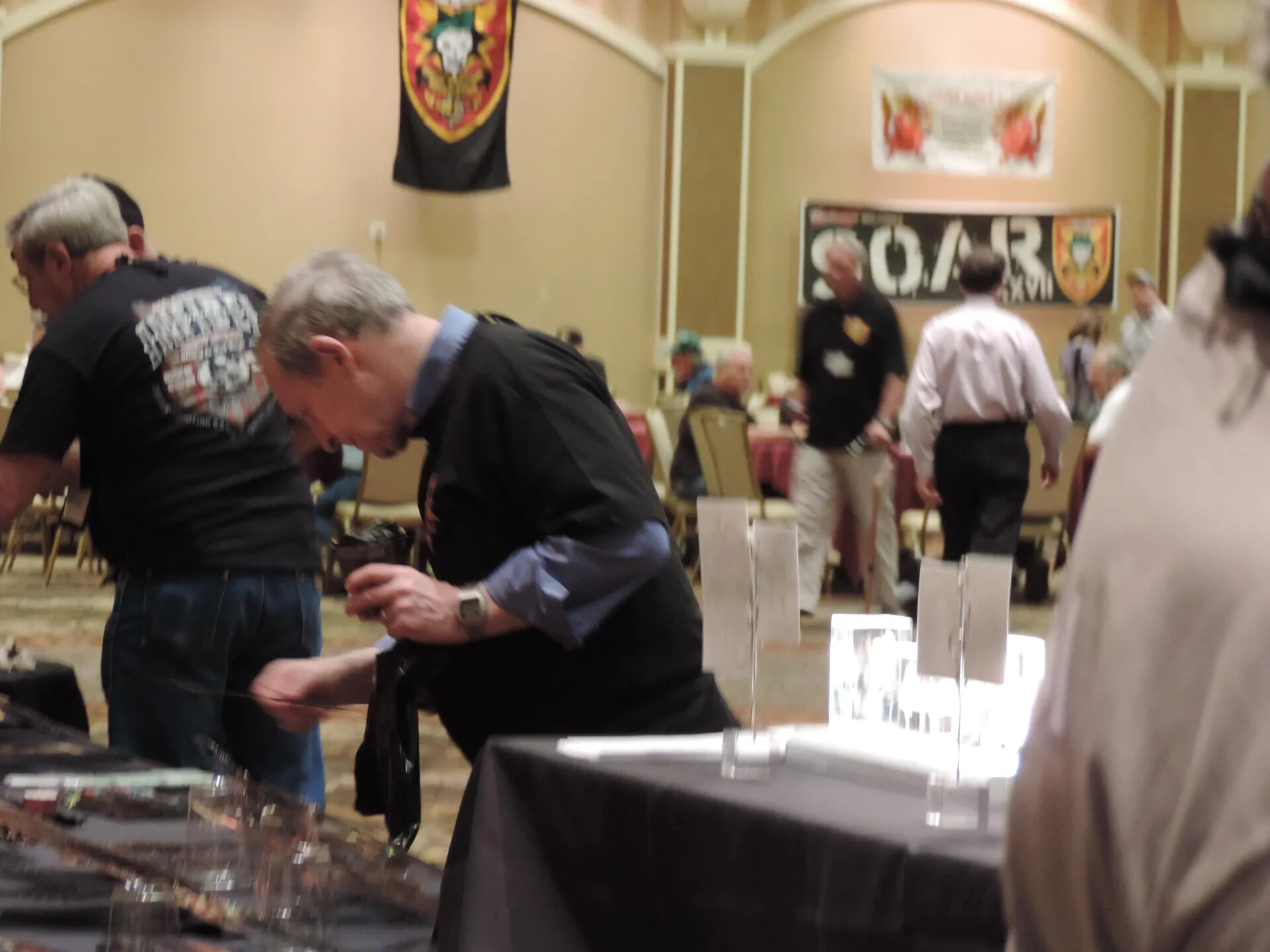 Vendor Tables Beneath the SOAR XXXVII Banner and Association Shield, Las Vegas, 2013