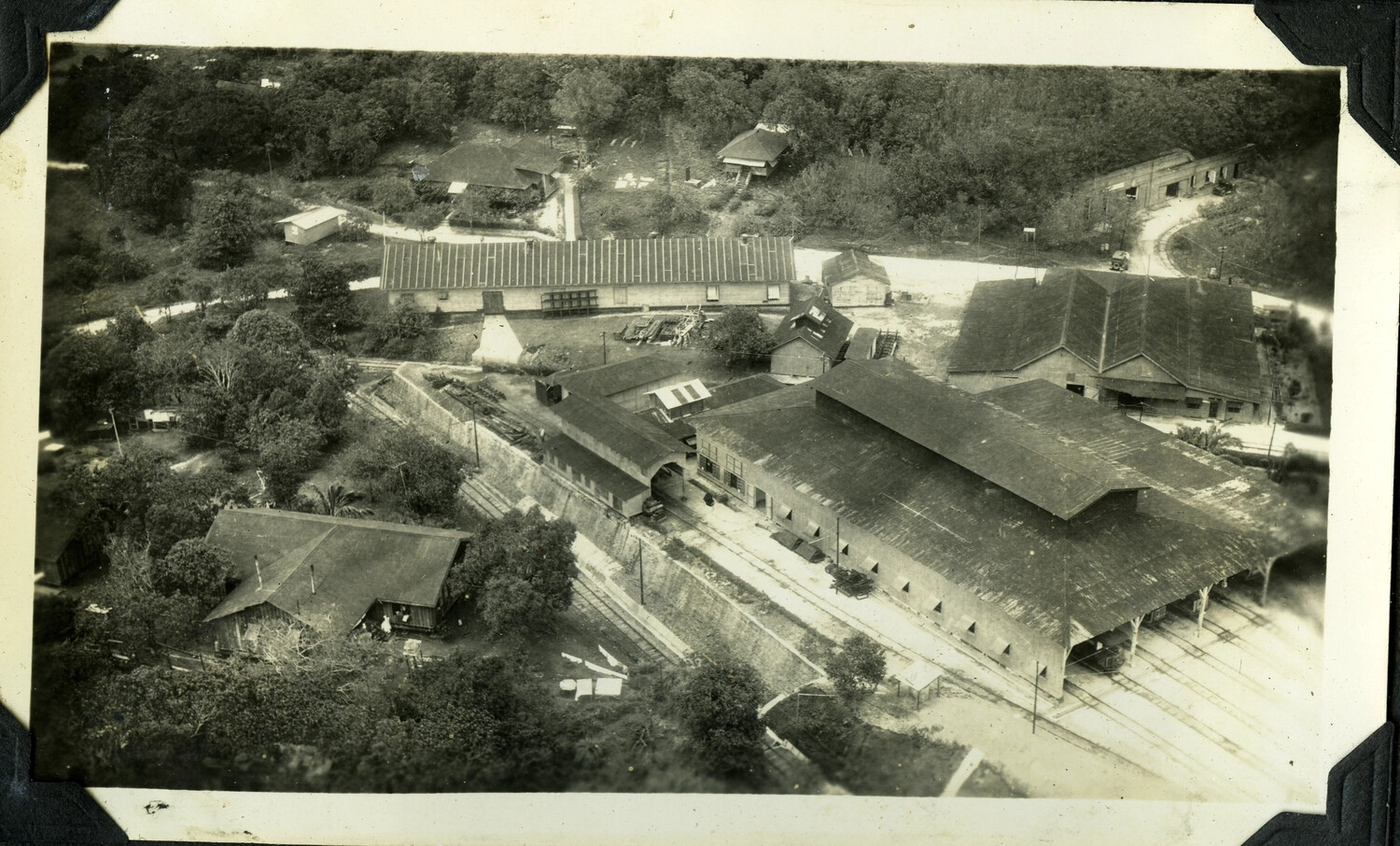 Elevated View of Warehouse and Rail Yard Complex, Manila Area