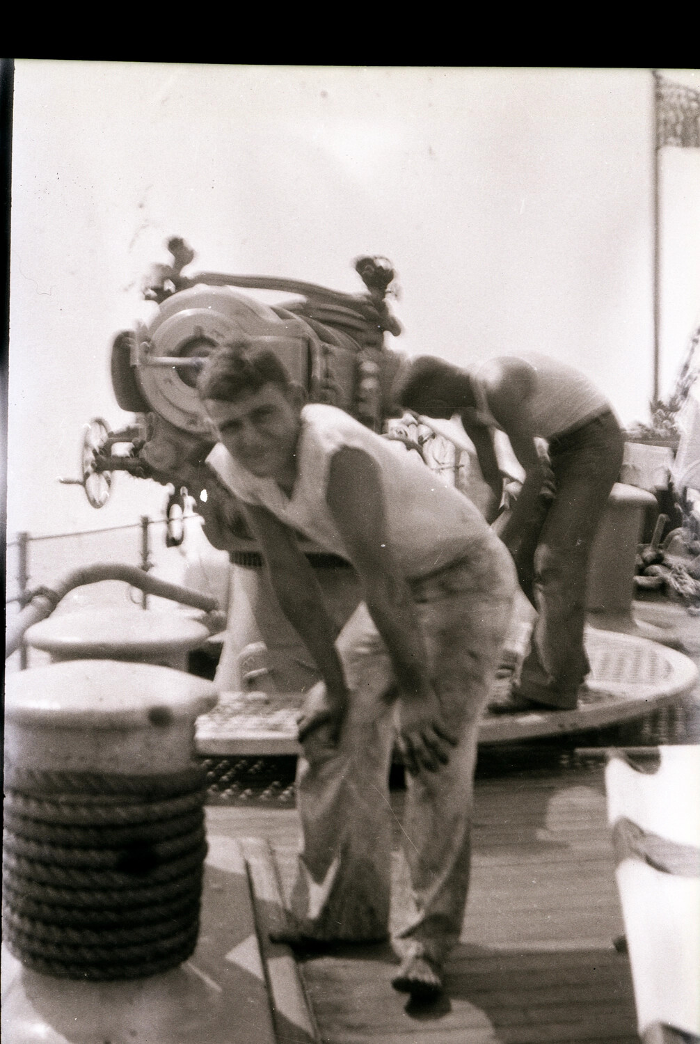 U.S. Navy Sailors at Gun Mount, China Station, 1930s