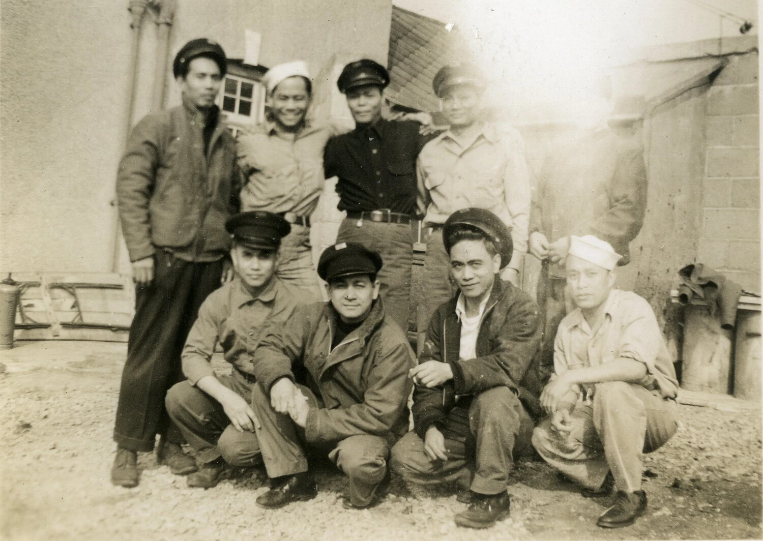 Informal Group Portrait of Enlisted Navy Personnel Ashore, USS Charr (SS-328) Collection
