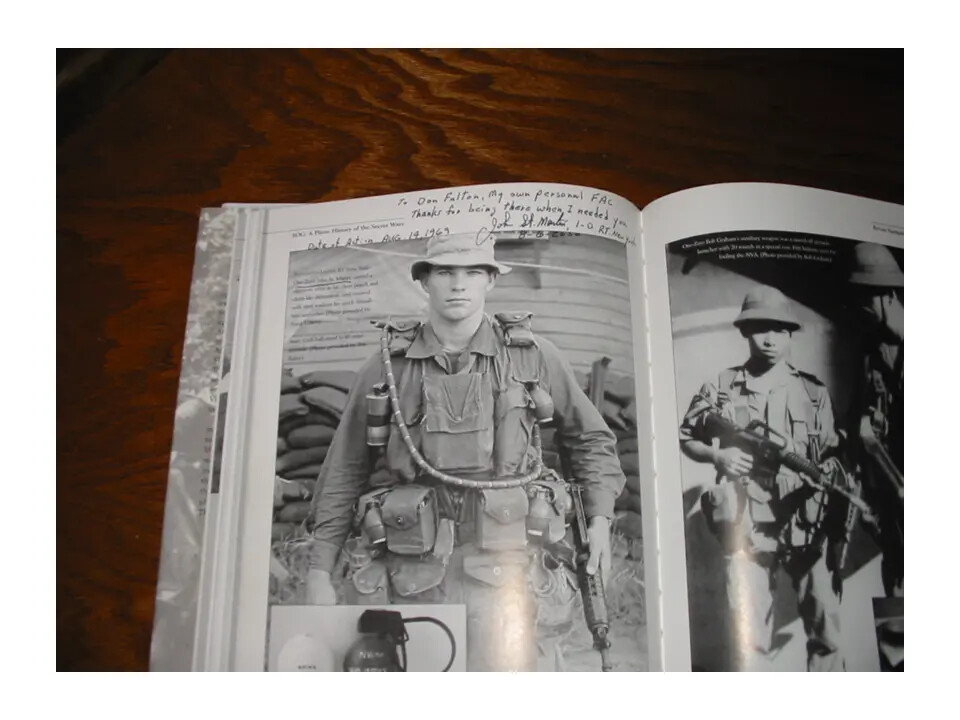 Inscribed Page from 'SOG: A Photo History of the Secret Wars,' Dedicated to Don Fulton