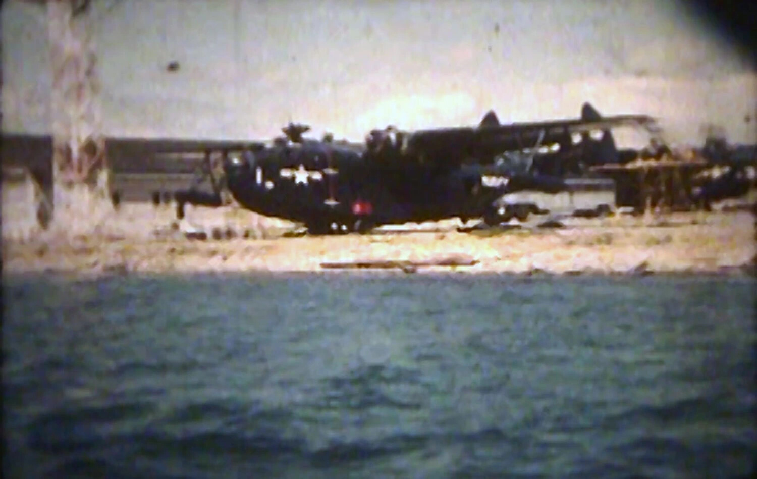 Damaged PBY Catalina Flying Boat, NAS Kaneohe Bay, December 7, 1941 Attack Aftermath