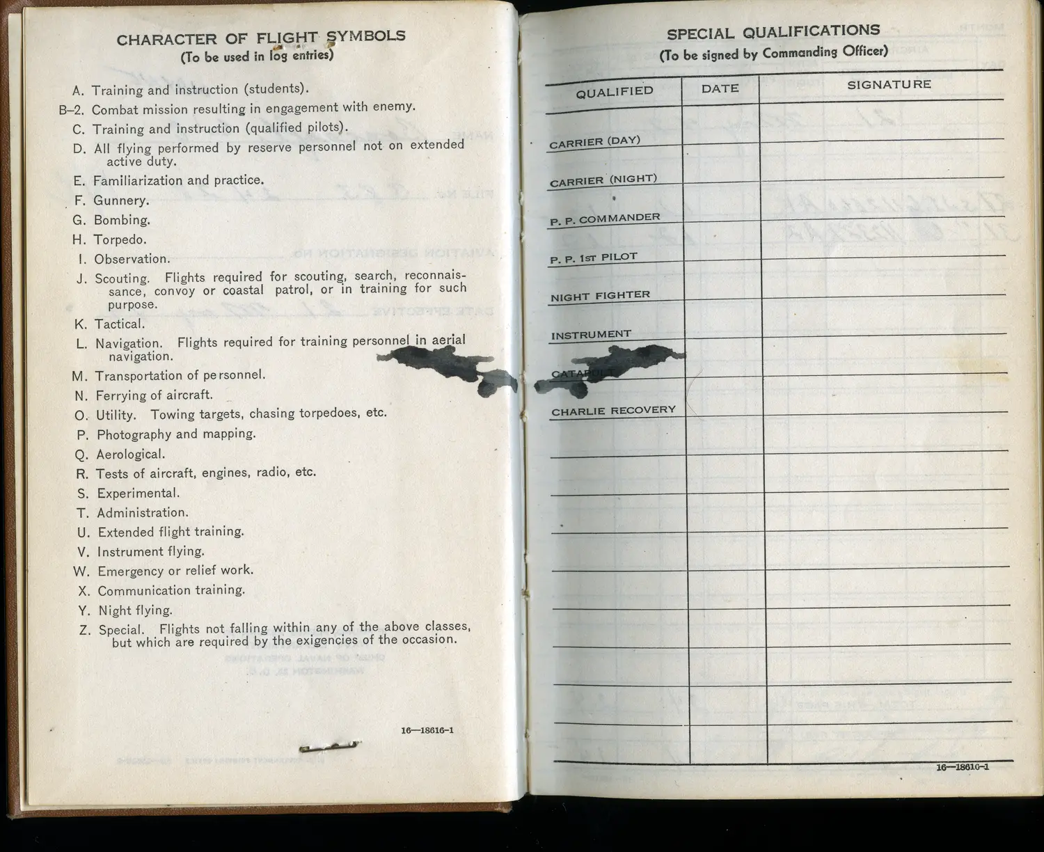 WAYNE BANCROFT SR LOG BOOK
