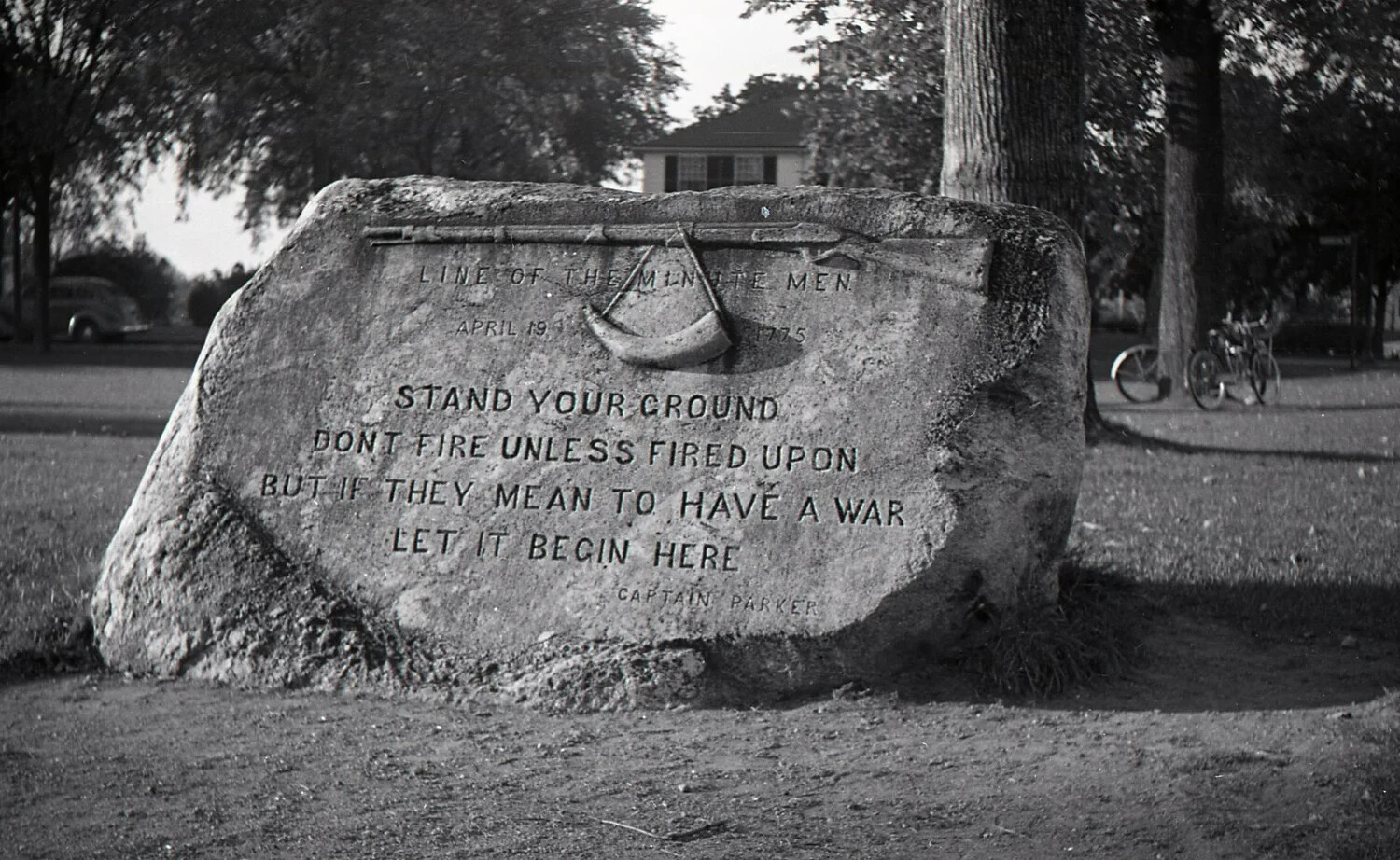Line of the Minute Men Memorial, Lexington Battle Green, Massachusetts
