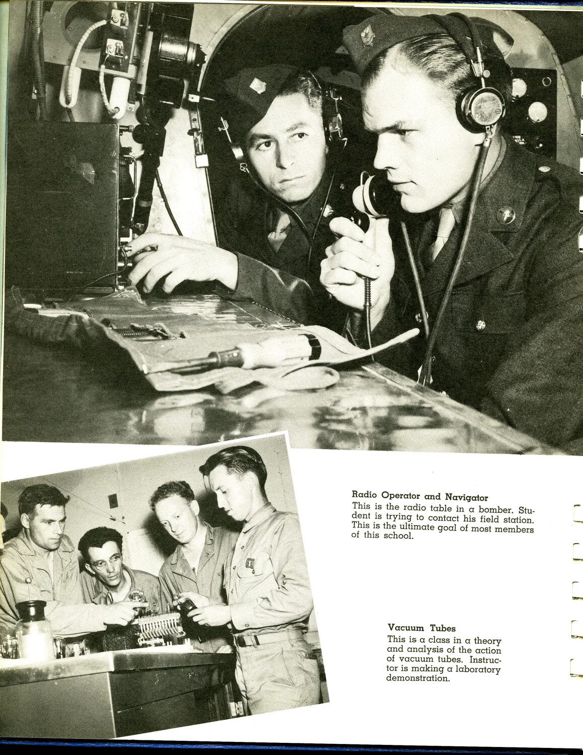 'Radio Operator and Navigator' — Bomber Radio Table Training Exercise, Scott Field Radio School