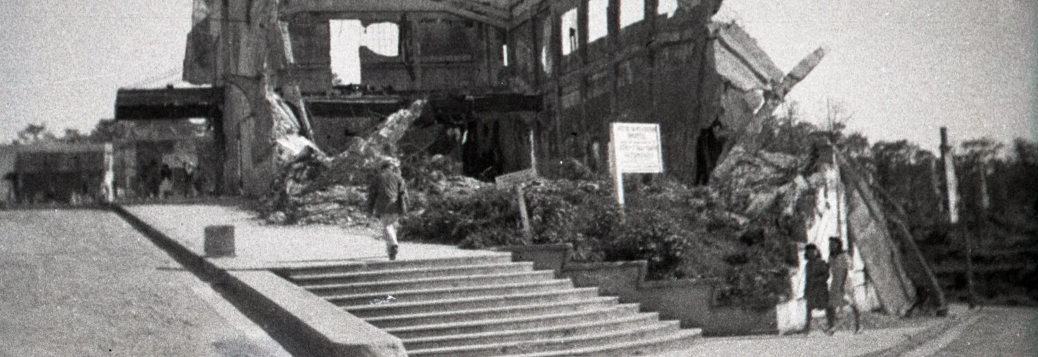 Ruins of a Large Concrete Building with Entrance Staircase, Baguio Region, Luzon, Philippines, WWII