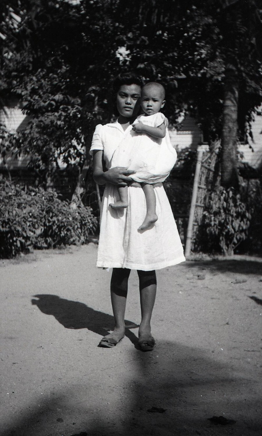 Filipino Woman and Child, Luzon, Philippines, World War II Era