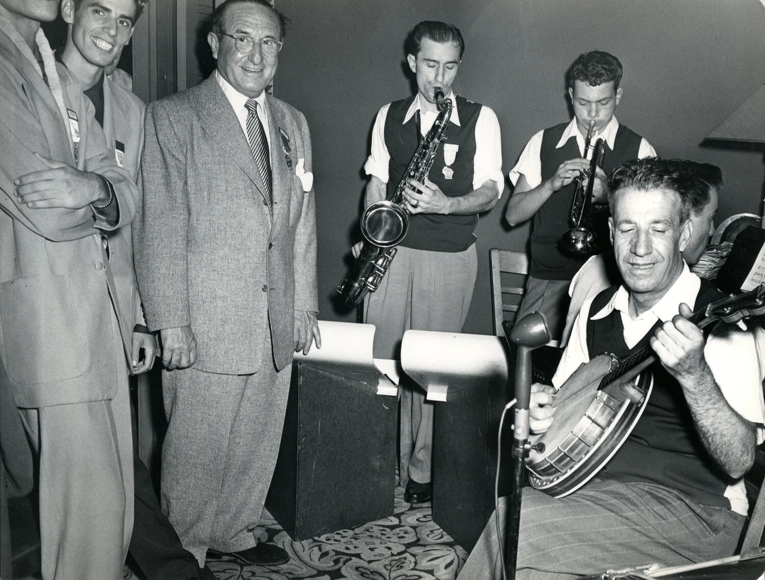 Musical Combo Performs for Guests at Veterans' Convention Reception, Late 1940s