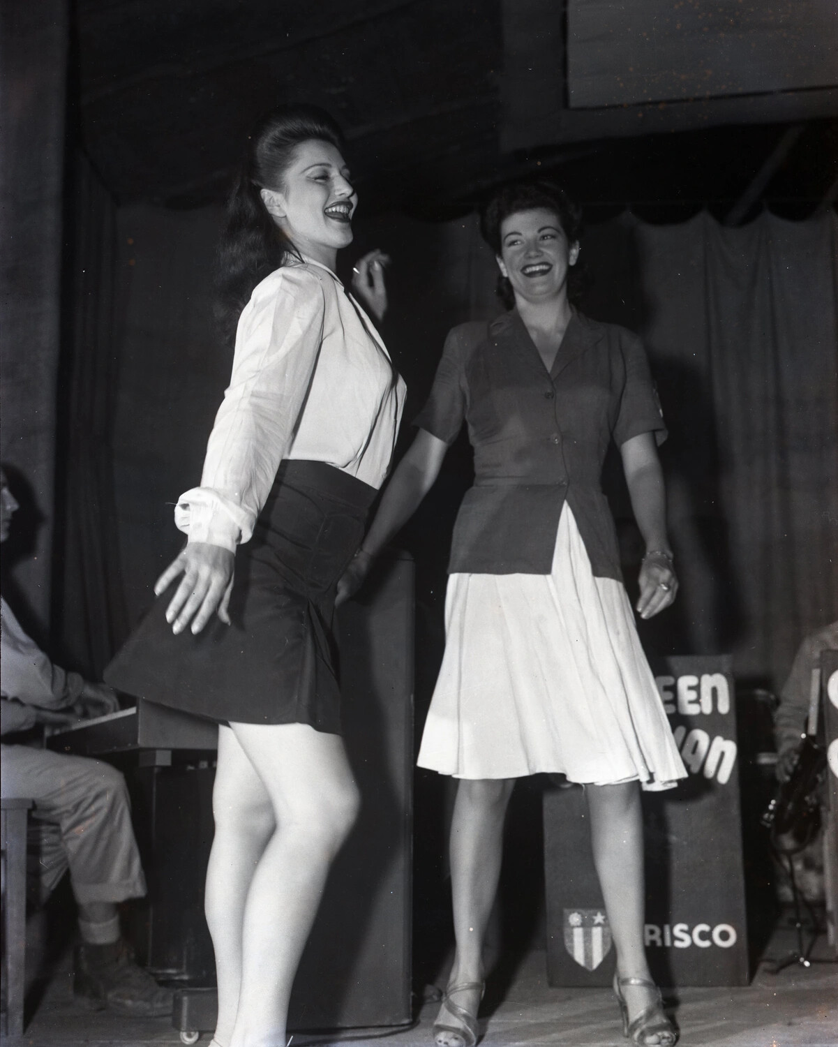 USO-Style Camp Show Performers, Myitkyina, Burma, WWII China-Burma-India Theater