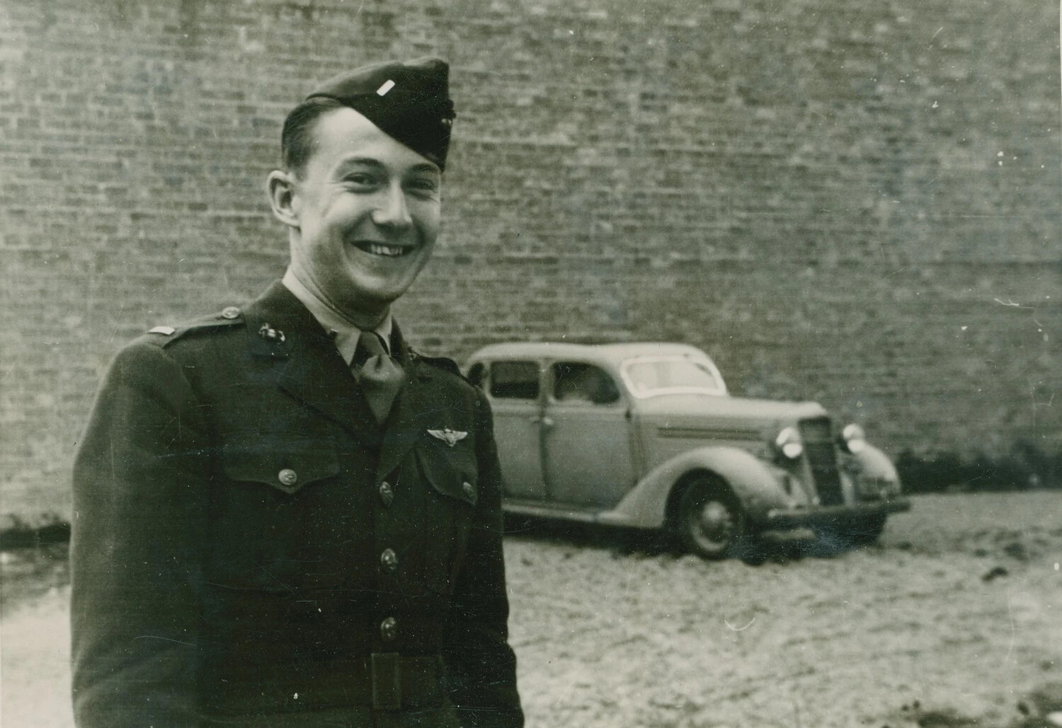 Portrait of U.S. Army Officer with Aviator Wings, WWII Era