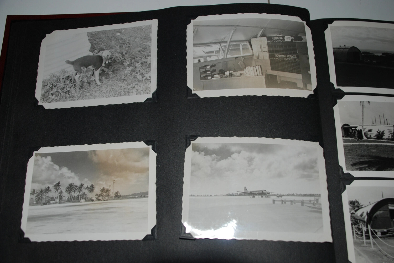 Photo Album Page: VR-6 Naval Air Transport Squadron, Agana, Guam -- Operations Office, Transport Aircraft, and Base Scenes